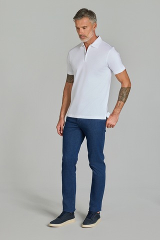 Bisse Fermuarlı Polo Yaka Beyaz Erkek Tshirt Ts25y25107 D01 Beyaz