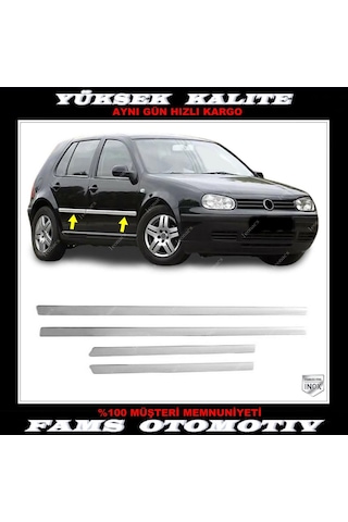 Vw Golf 4 Krom Yan Kapı Çıtası 4 Kapı 1998-2004 P.çelik