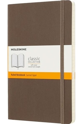 Moleskine Yumuşak Kapak Defter Kahverengi Çizgili - 13x21 - 5512 Çok Renkli