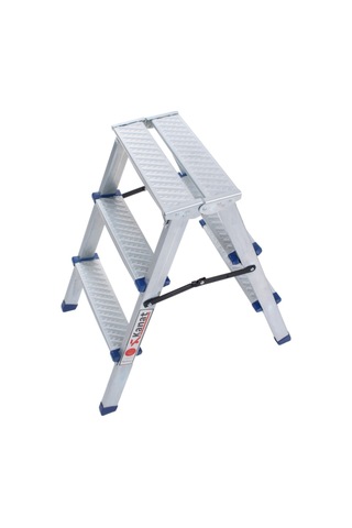 Rita Twin Galvanizli Çift Çıkışlı Katlanabilir Merdiven 10+10 Basamaklı-rm-620