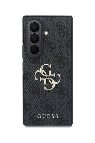 Samsung Galaxy Z Fold 8 Ultra Uyumlu Kılıf Guess Lisanslı M-safeli Büyük 4g Ve Yazı Logolu Kapak Siyah
