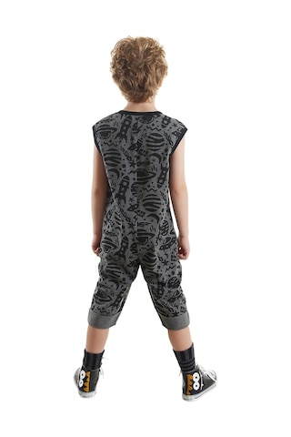 Denokids Uzay Roket Erkek Çocuk Gri Tulum Çok Renkli