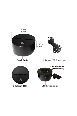 3d Optik İllüzyon Lambası Led Gece Lambası, Optik İllüzyonlar Gece