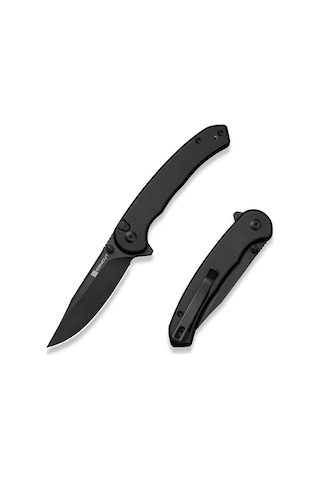 Sencut Ingot Black Aluminum Handle Black D2 Blade Blade Çakı Siyah