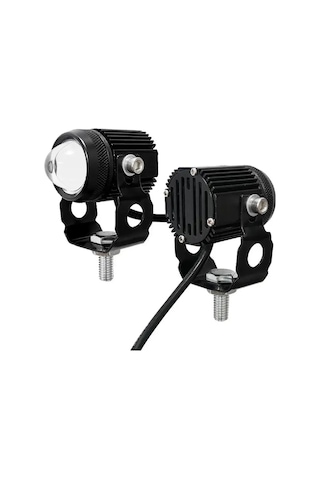 Lasonstiges Led Motosiklet Led Motosiklet Spot Işık 2 Adet Far Çift Renkli Lens Işık Huzmesi Atv Bisiklet Kapalı Motosiklet İçin