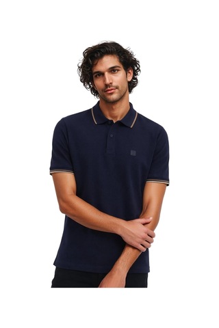 Arma Ar-ma Erkek Polo Yaka Tişört Baskisiz Basic Örme Kumaş Regular Fit %100 Pamuk 30/1 Çift Toplama Penye Pike Y31374356802 Lacivert-l1