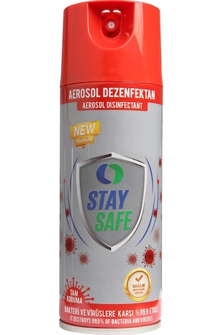 Stay Safe – Aerosol Dezenfektan 400ml. (9'lu Paket)