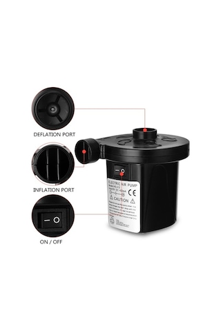 Pazly Pratik Taşınabilir Şarjlı Hava Pompası - Hızlı Şişirme, Yatak Ve Şişme Eşyalar İçin