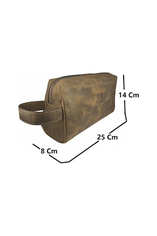Çanta Yurdu Hakiki Deri Ca253 Dopp Kit El Çantası Tigon Taba Kahverengi