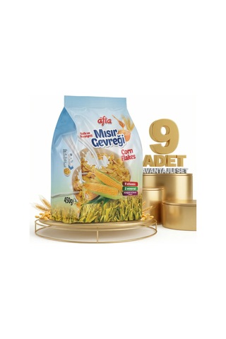 Afia Ballı Ruşeymli Mısır Gevreği 9x450 Gr