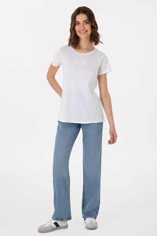 U.S. Polo Assn. Us. Polo Assn. Kadın Tişört 50297454-vr013 Beyaz