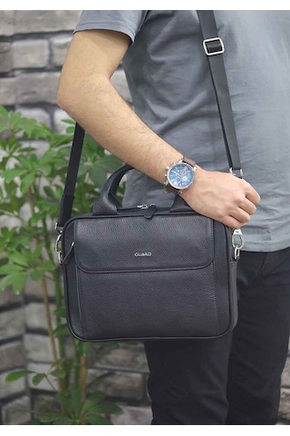 Guard Siyah Hakiki Deri 11' İnç Laptop Ve Evrak Çantası // Grd260725wt1334 Diğer