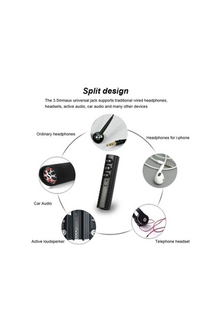 Fortunelane Bluetooth 3.5mm Araç Müzik Alıcısı - Kablosuz, Yeşil Renkli, 3.5mm