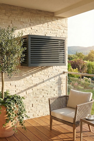 Klima Motoru/dış Ünite Gizleme/koruma Kafesi Xl 120x62x150 H Açısız Condor Antrasit