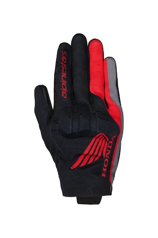 Alpinestars Honda Reef V2 Korumalı Motosiklet Eldiveni Siyah Kırmızı Gri