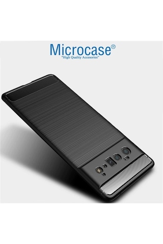 Microcase Google Pixel 6 Pro Brushed Silikon Kilif - Siyah 537459888