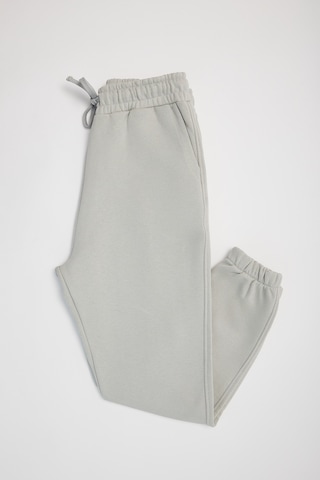 Tudors Unisex Relax Fit Rahat Kesim Şardonlu 3 Cepli Lastikli Jogger Paça Taş Renk Eşofman Altı-32644 Taş