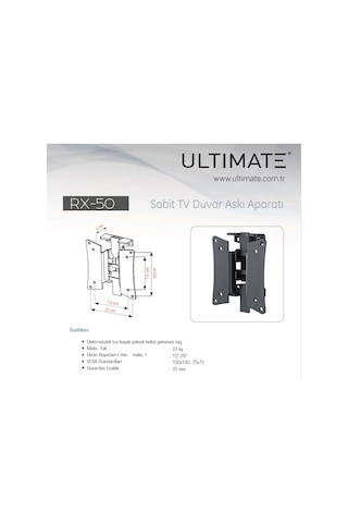 Ultımate Rx 50 15" 26" Tv Monitör Sabit Askı Aparatı
