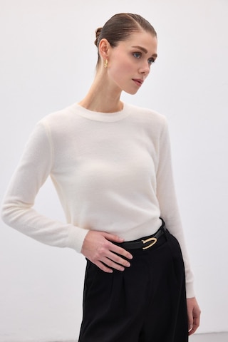 Sateen Sakallı Triko - Ekru-136617 Ekru
