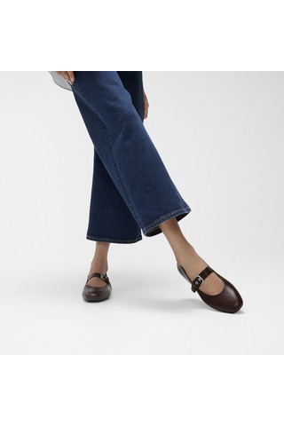 D07 Chocolat Babet Kadın E3d-090 / D07 Fitflop Delıcato Soft Leather Mary Janes D07 Chocolat