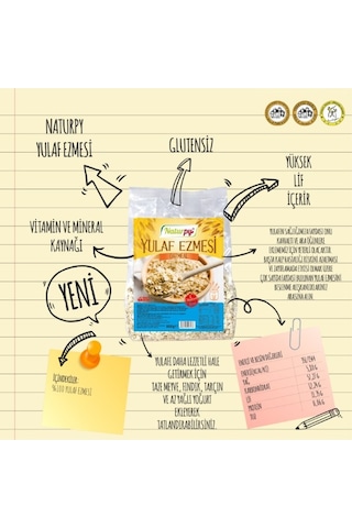 Naturpy Glutensiz Yulaf Ezmesi Yüksek Lif İçerir 500 G