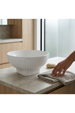 Ey-4820 Parlak Beyaz Tezgah Üstü Lavabo