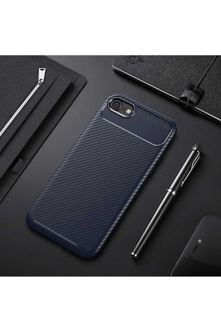Apple Uyumlu iPhone 6 Kılıf Zore Negro Silikon Kapak Lacivert