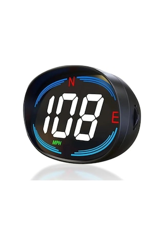 Elmpaly Hud Gps Araç Baş Üstü Göstergesi Mph Hız Göstergesi Pusula Aşırı Hız Uyarısı Tüm Araçlar