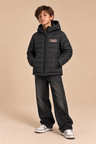 Alexandergardi Puffer Kapüşonlu Unisex Çocuk Şişme Mont Siyah