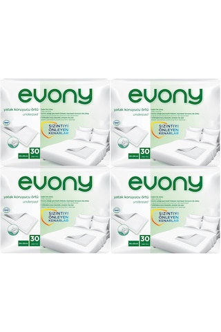 Evony Hasta Yatak Koruyucu 60*90Cm 120 Adet (4PK*30) (Kaymaz Özel