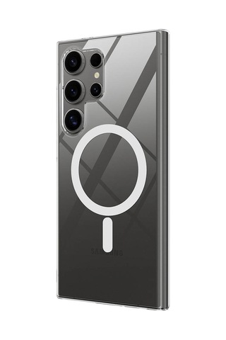 Galxy Uyumlu S24 Ultra Kılıf Kamera Korumalı Magsafe Sert Pc Zore Porto Kapak-renksiz Renksiz