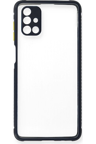 Newface - 688 - Samsung Galaxy Uyumlu M51 Kılıf Miami Şeffaf Silikon - Csmo-tex - - Lacivert