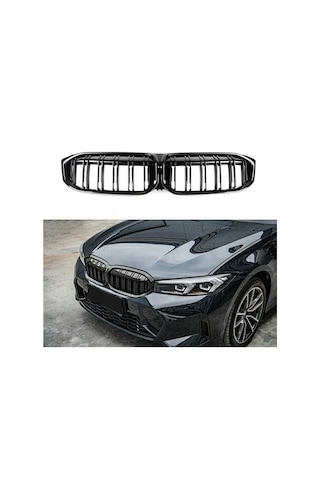 Autogp Bmw G20 Lci Ön Panjur Izgara Böbrek M3 Model Piano Black Çift Tırnak 2023+ Agp-grl-10382