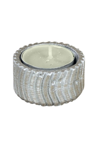 Mumluk Şamdan Tealight Mum Uyumlu Tekerlek Model - Gümüş
