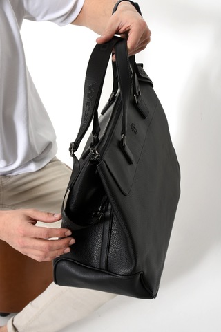Westpolo Vegan Deri Unisex Seyahat Çantası - Siyah Siyah