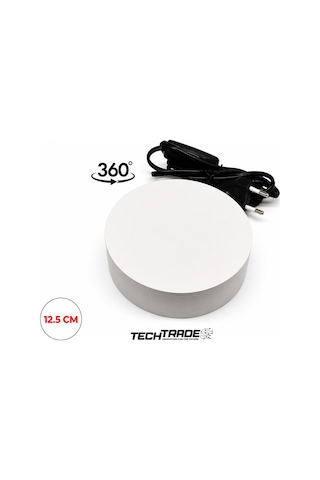 Ürün Çekimi Için 360 Dönen Stand Elektrikli 12.5cm Çapında - Beyaz