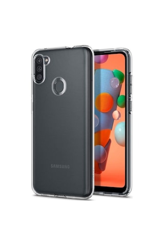 Spigen Samsung Uyumlu Galaxy M11 / A11 İle Uyumlu Kılıf Liquid Crystal Sararmaya Dayanıklı İnce Şeffaf Kapak - Acs00856 Spigen Tr Garantili