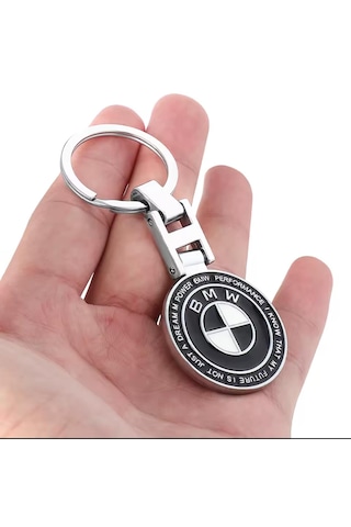 Metal Anahtarlık Siyah Bmw Logolu Anahtarlık E46 E60 E90 F30 X5