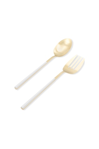 The Mia Bianco Salata Servis Takımı Gold 2 Parça Ckb0247 Gold