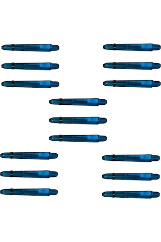 M5 Set 15 Adet 35mm Şeffaf Mavi Polikarbon Dart Shaft-şaft