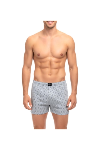 Erkek Penye Baskı Desenli Boxer Bgl-st05010 Beyaz