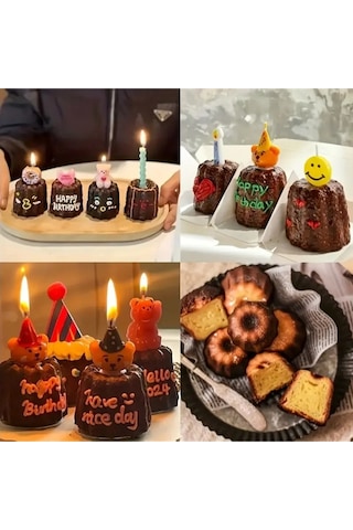 Kek, Pasta, Muffin, Sabun Ve Mum Kalıbı Silikon Tepsi Kalıp Kırmızı