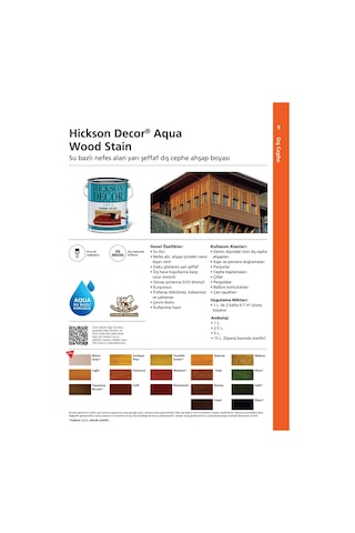 Hemel Hickson Decor Su Bazlı - Aqua Renk Cila Birleşik Dış Mekan Boyası 2,5 Lt