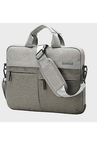 Prestigegoods Okade T54 13.3 Dizüstü Bilgisayar Defter Çantası, Su Geçirmez, 4 Köşe Koruma, Omuz Kayışı Gri