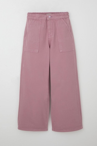Breeze Kız Çocuk Gabardin Pantolon Geniş Paça Beli Lastikli 5-9 Yaş, Gülkurusu Gülkurusu