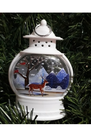 YILBAŞI NOEL GEMİCİ FENERİ LED IŞIKLI FENER DEKOR MASA LAMBASI YILBAŞI HEDİYELERİ NOEL BABA GEYİK FİGÜRLÜ LAMBA