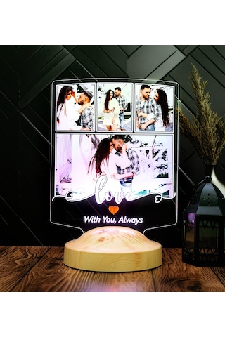 Fotoğraflı Love Led Lamba Eşe & Sevgiliye Anlamlı 14 Şubat Hediyesi
