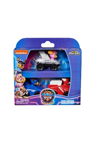 Paw Patrol Pup Squad 3'lü Mini Figür Araçlı Seti