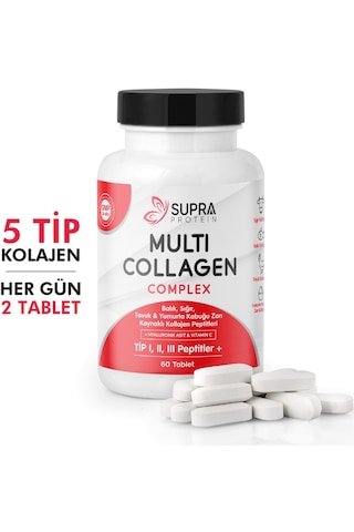 Supra Protein Multi Collagen Complex 60 Tablet- 5 Tip Kolajen