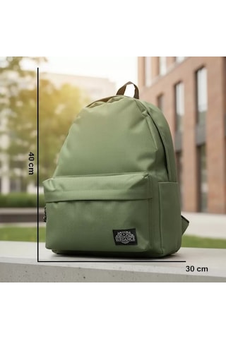 Elegance Yeşil Unisex Günlük Okul Seyahat Sırt Çantası Yeşil